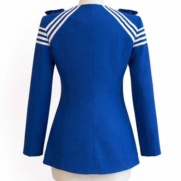 Blue Striped Women's Jacket - Picture 2 of 3
